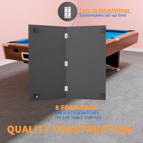 Ping Pong Table Topper for Pool Table,Foldable 8x4 FT Ping Pong Conversion Top with Net Set for Billiard Table w/Net & Foam Padding, Easy Conversion in Saudi Arabia