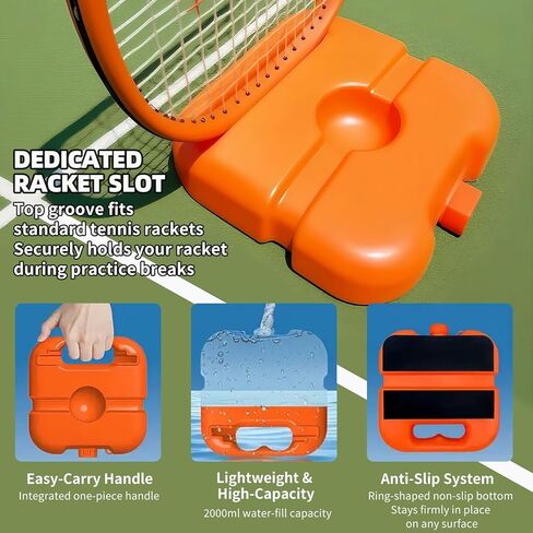 Tennis Trainer Rebounder Set- Portable Solo Practice System with 3 Rebound Balls, Waterproof Backpack & Stable Base,Perfect Tennis Buddy for Adults & Kids,Ideal Tennis Gift in Kuwait