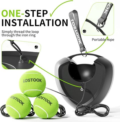 No-Fill Tennis Trainer, Solo Play Set for Backyard, Family Fun Skill Builder Kids Adults Beginners in Kuwait