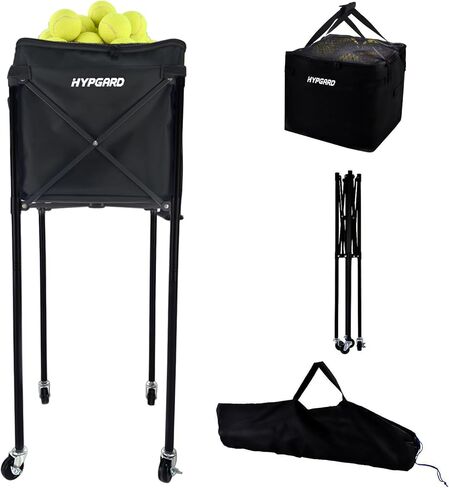 Pickleball & Tennis Ball Hopper, Sports Balls Teaching Cart, Portable Lightweight Softball Caddy, Large Capacity Baseball Basket Carrier for Training in Saudi Arabia