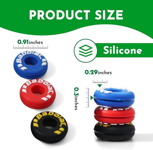 Tire-Shaped Tennis Racket Vibration Dampener, 6-Pack, Shock Absorbers for Racquet Strings, Reduces Vibration and Noise, Durable Rubber in Saudi Arabia