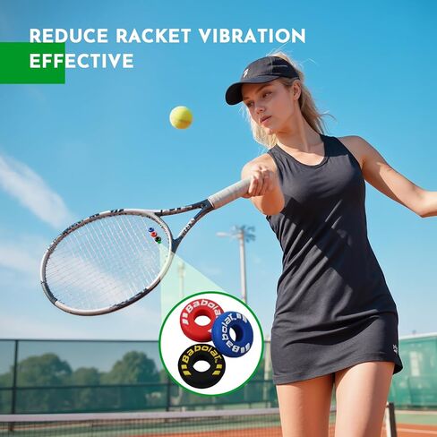 Tire-Shaped Tennis Racket Vibration Dampener, 6-Pack, Shock Absorbers for Racquet Strings, Reduces Vibration and Noise, Durable Rubber in Saudi Arabia