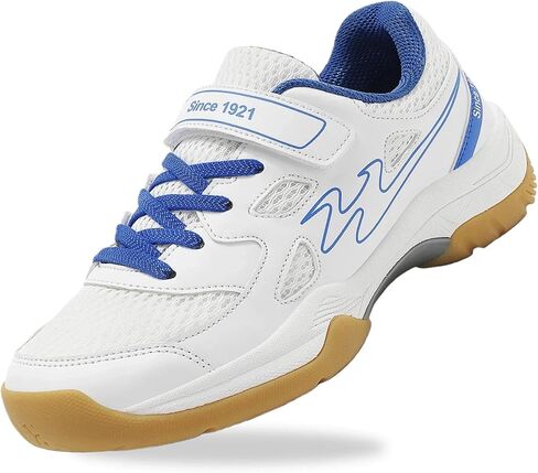 Kids Volleyball Tennis Pickleball Badminton Shoes, Boys Girls Indoor Court Tennis Shoes, Hook & Loop Strap Athletic Sneakers for Little Kid/Big Kid in Saudi Arabia
