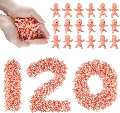 120 جهاز كمبيوتر شخصي من البلاستيك للأطفال للألعاب ، و 1 بوصة الأطفال المصغرة بشكل كبير للاستحمام الطفل ، وتماثيل صغيرة للأطفال من أجل لعبة مكعبات الثلج ، كينغ كيك لزينة الحفلات in Kuwait