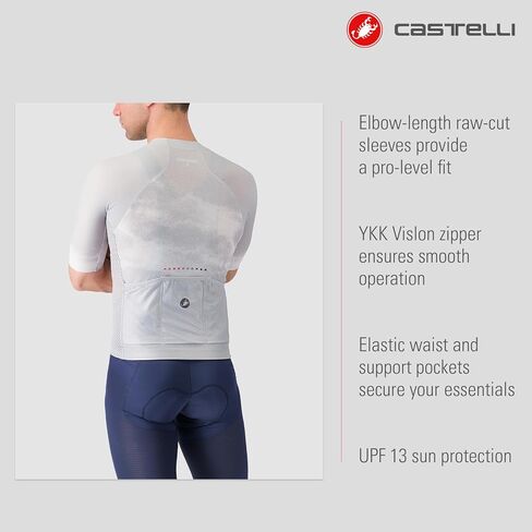 CASTELLI Men’s Climber’s A/C Jersey, Quarter Length Sleeve, Full Zip, Road Cycling & Gravel Biking Jersey with UV Protection in Saudi Arabia