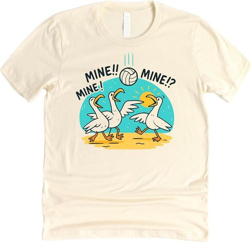 Mine Mine Mine Funny Volleyball Unisex Shirt Seagull Beach Volleyball T-Shirt for Adults & Kids in Saudi Arabia