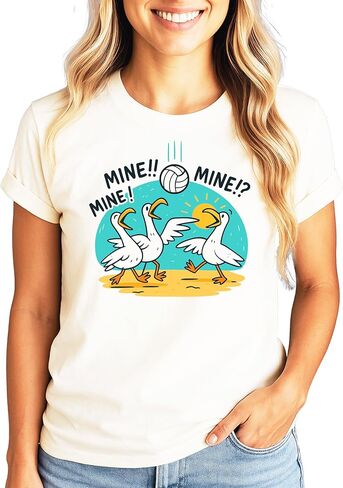 Mine Mine Mine Funny Volleyball Unisex Shirt Seagull Beach Volleyball T-Shirt for Adults & Kids in Saudi Arabia