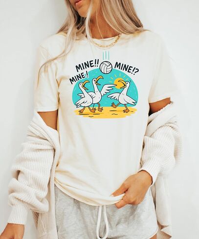 Mine Mine Mine Funny Volleyball Unisex Shirt Seagull Beach Volleyball T-Shirt for Adults & Kids in Saudi Arabia