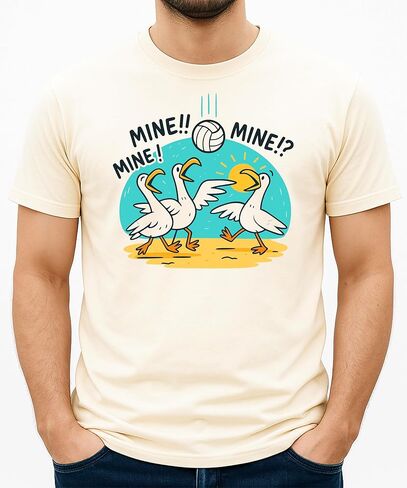 Mine Mine Mine Funny Volleyball Unisex Shirt Seagull Beach Volleyball T-Shirt for Adults & Kids in Saudi Arabia