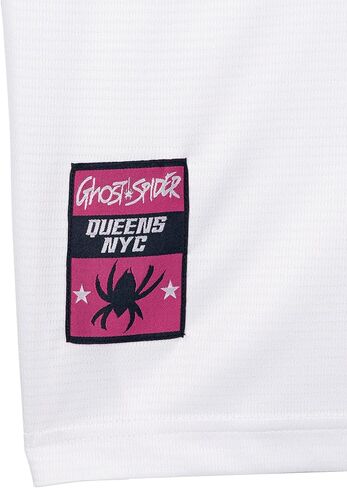 Marvel Spider-Man Womens Mesh Hockey Jersey Long Sleeve T-Shirt White/Purple/Blue Ghost Spider Small in Saudi Arabia