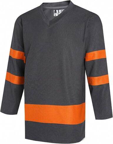 DEHANER Blank Ice Hockey Jerseys for Men Unisex Sport Practice Game Shirts Long Sleeve College Team Tops in Kuwait