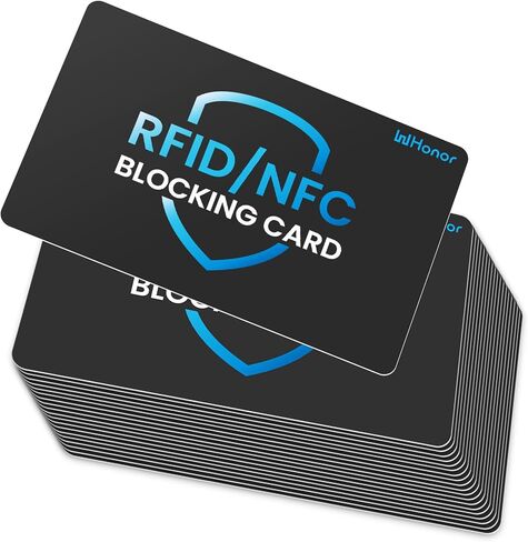 RFID Blocking Card 6 Pack, Contactless NFC Debit Credit Card Passport Protector, RFID Card Blocker for Men & Women, One Card Protects Entire Wallet in Kuwait