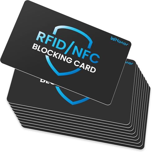 RFID Blocking Card 6 Pack, Contactless NFC Debit Credit Card Passport Protector, RFID Card Blocker for Men & Women, One Card Protects Entire Wallet in Kuwait