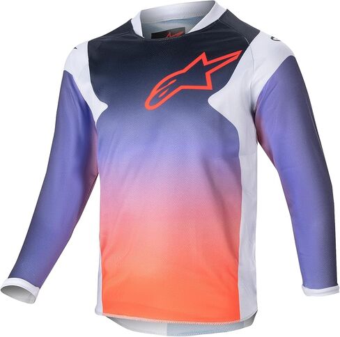 Alpinestars 3730124-924-XXS: Kids Racer - جرافيك 1 جيرسي Lt Gray/Hot Orng/Black 2Xs in Saudi Arabia