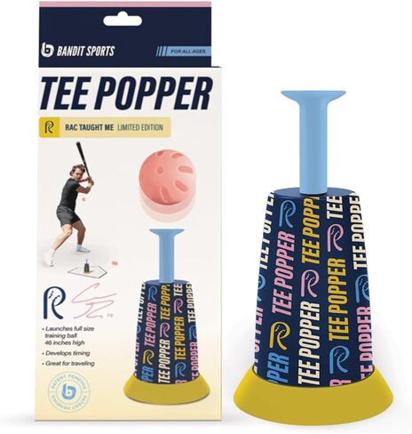 Bandit Sports Coach RAC Tee Popper, Durable Nylon Strength for Long-Lasting Hitting, Batting Tee, Baseball Training for Practicing Hitting Without a Pitcher (Ball not Included) in Kuwait