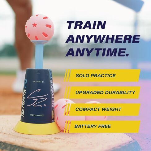 Bandit Sports Coach RAC Tee Popper, Durable Nylon Strength for Long-Lasting Hitting, Batting Tee, Baseball Training for Practicing Hitting Without a Pitcher (Ball not Included) in Kuwait