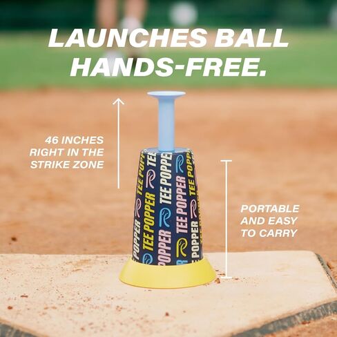 Bandit Sports Coach RAC Tee Popper, Durable Nylon Strength for Long-Lasting Hitting, Batting Tee, Baseball Training for Practicing Hitting Without a Pitcher (Ball not Included) in Kuwait
