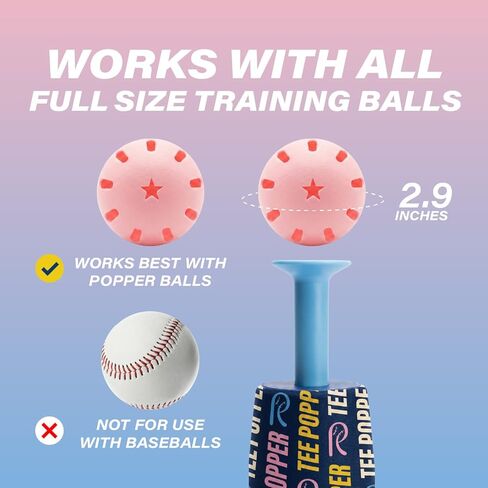 Bandit Sports Coach RAC Tee Popper, Durable Nylon Strength for Long-Lasting Hitting, Batting Tee, Baseball Training for Practicing Hitting Without a Pitcher (Ball not Included) in Kuwait