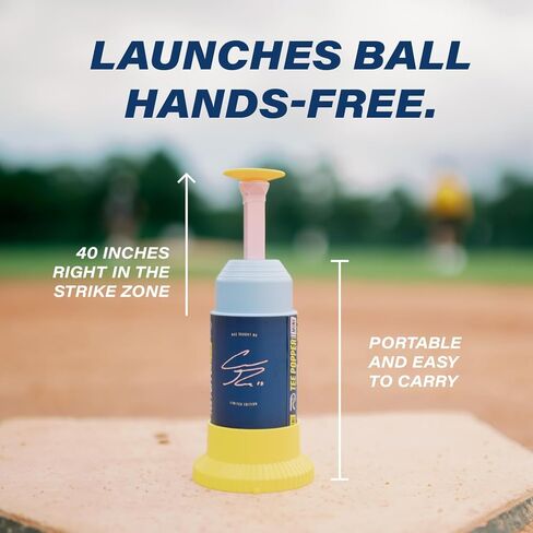 Bandit Sports Coach RAC Mini Tee Popper, Hitting Tee for Perfect Swings, Batting Machine for Practicing Hitting Without a Pitcher Blue in Kuwait