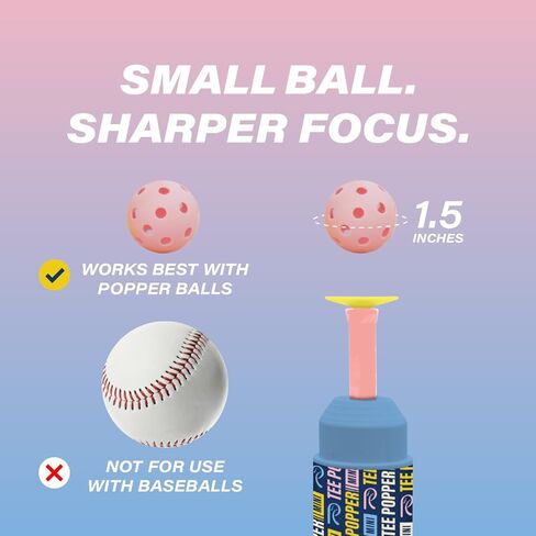 Bandit Sports Coach RAC Mini Tee Popper, Hitting Tee for Perfect Swings, Batting Machine for Practicing Hitting Without a Pitcher Blue in Kuwait