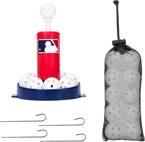 Franklin Sports MLB Micro Tee Trainer – Kids Baseball Batting Trainer with Pop-Up Pitching Machine, 10 Durable Balls, Drill Card & Bag – Youth Hitting Practice Set for Backyard Training in Kuwait