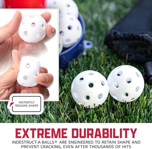 Franklin Sports MLB Micro Tee Trainer – Kids Baseball Batting Trainer with Pop-Up Pitching Machine, 10 Durable Balls, Drill Card & Bag – Youth Hitting Practice Set for Backyard Training in Kuwait