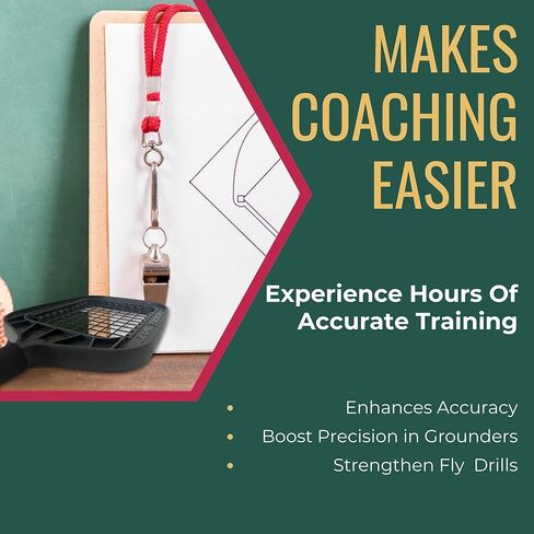 مضرب Accubat Fungo لتدريب البيسبول والكرة اللينة - مضرب بيسبول بإطار متين وشبكة قابلة للاستبدال - تصميم عالي الجودة لكرات الطيران الدقيقة والأرضيات - صناعة أمريكية (26 أونصة، أسود) in Kuwait