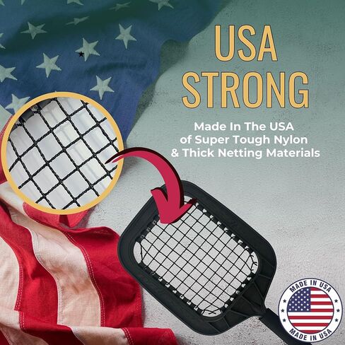 مضرب Accubat Fungo لتدريب البيسبول والكرة اللينة - مضرب بيسبول بإطار متين وشبكة قابلة للاستبدال - تصميم عالي الجودة لكرات الطيران الدقيقة والأرضيات - صناعة أمريكية (26 أونصة، أسود) in Kuwait