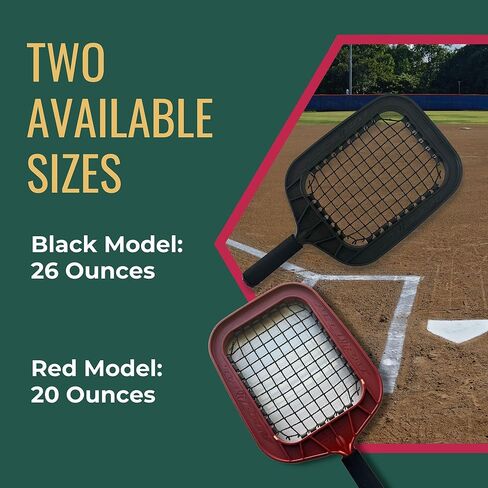 مضرب Accubat Fungo لتدريب البيسبول والكرة اللينة - مضرب بيسبول بإطار متين وشبكة قابلة للاستبدال - تصميم عالي الجودة لكرات الطيران الدقيقة والأرضيات - صناعة أمريكية (26 أونصة، أسود) in Kuwait