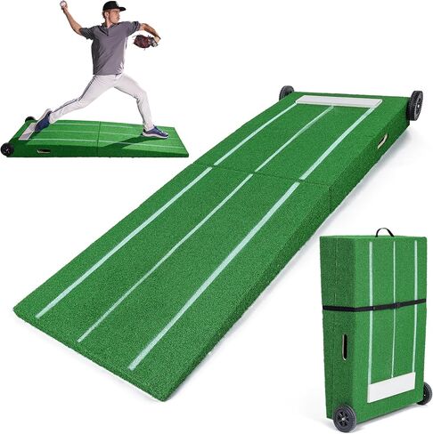 GoSports Portable Baseball Pitching Mound with Stride Lines - 80 x 28 x 6 Inches - Foldable Pitching Mound in Saudi Arabia