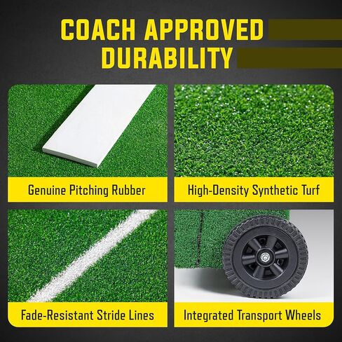 GoSports Portable Baseball Pitching Mound with Stride Lines - 80 x 28 x 6 Inches - Foldable Pitching Mound in Saudi Arabia