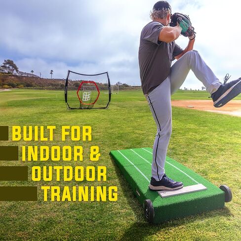 GoSports Portable Baseball Pitching Mound with Stride Lines - 80 x 28 x 6 Inches - Foldable Pitching Mound in Saudi Arabia