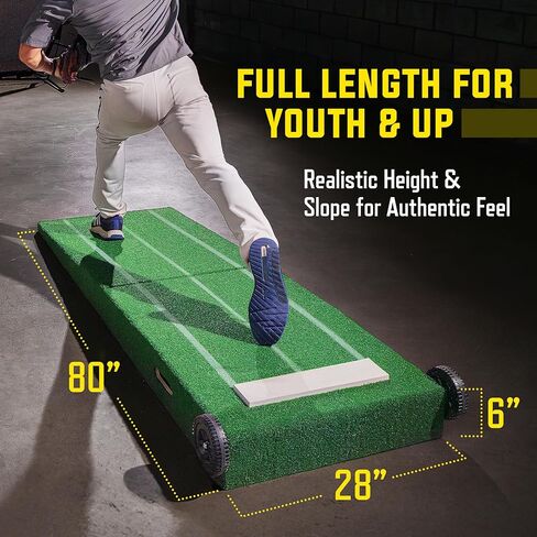 GoSports Portable Baseball Pitching Mound with Stride Lines - 80 x 28 x 6 Inches - Foldable Pitching Mound in Saudi Arabia