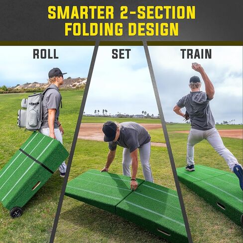 GoSports Portable Baseball Pitching Mound with Stride Lines - 80 x 28 x 6 Inches - Foldable Pitching Mound in Saudi Arabia