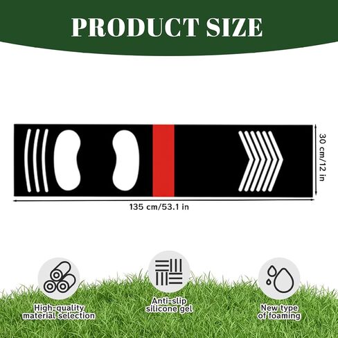 Batting Mat for Training Non Slip Shock Absorbing PU Baseball Batting Trainer Pitching Mat with Footprint Guide for Practice Softball Hitting Training Aid for Indoor Outdoor Sports, Black in Kuwait