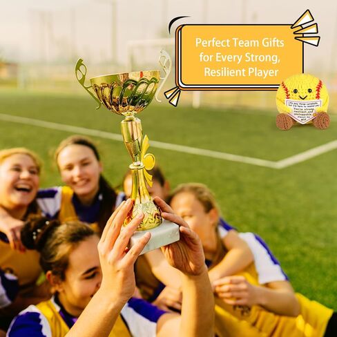 كروشيه الكرة اللينة الإيجابية، هدايا الكرة اللينة لمحبي اللاعبين، مع بطاقة رسالة تشجيعية in Kuwait