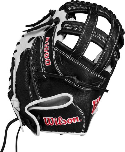Wilson 2024 A1000® CM33 33" Fastpitch Softball Catcher’s Mitt - White/Black/Red, Right Hand Throw in Saudi Arabia