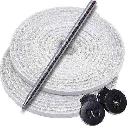 مجموعة قفازات البيسبول من AliBall - أربطة جلدية 2 × 80 مع إبرة وأقفال | طقم إصلاح للبيسبول/الكرة اللينة + دليل in Kuwait