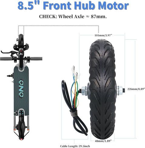 8.5" 36V 350W Electric Scooter Motor Compatible with 8.5" Wheel Escooters - VOLPAM Q1, MAXSHOT V1, V7, Joyhis: JS03, JS01, NAVIC T3, T5 in Saudi Arabia