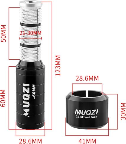 Carbon Fiber Steerer Tube Extender - 60mm Height, 28.6mm Diameter, Hidden Stem Riser with Locking Device & Spacers Included, MTB Road Bike Fork Headset in Saudi Arabia