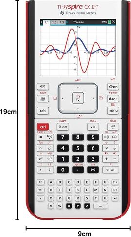 Texas Instruments Ti-Nspire CX II-T | الآلة الحاسبة الرقمية ، E/D/I/NL/P/F ، البطارية ، USB ، البرمجيات ، أبيض in Kuwait