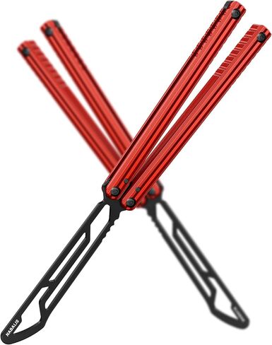 Nabalis Impulse Butterfly Knife Balisong Trainer لممارسة التقليب، ممارسة حادة، بدون أداة حافة، خفيف الوزن، مدرب معدني صديق للبيئة in Kuwait
