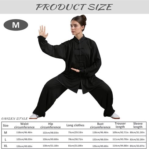 Tai Chi Clothing, Traditional Kung Fu Uniform, Lightweight Chinese Martial Arts Clothes for Unisex, Medium in Kuwait
