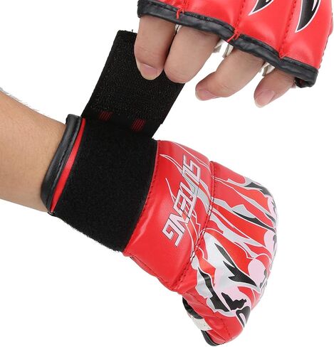 Ejoyous Fight Gloves, Hollow Palm Thickened Strap with Rebound Rubber, High Elastic Wrist Band, Breathable Cotton Lining, for Punching Bag Training Competition Fighting in Saudi Arabia