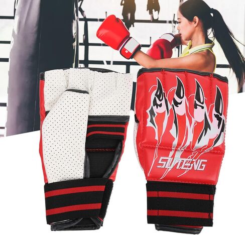 Ejoyous Fight Gloves, Hollow Palm Thickened Strap with Rebound Rubber, High Elastic Wrist Band, Breathable Cotton Lining, for Punching Bag Training Competition Fighting in Saudi Arabia