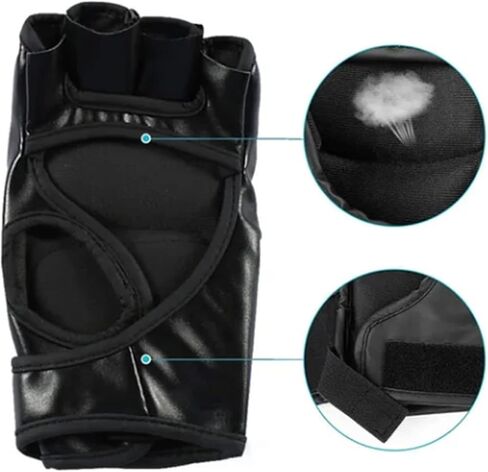 Punching Bag Gloves, Durable PU Leather Muay Thai Gloves for Sandbag Training, Workout for Men Women in Kuwait