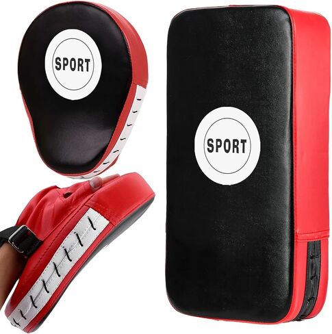 مجموعة قفازات اللكم 2 في 1، وسادات التركيز على قفازات الملاكمة، وسادة ركل التايكوندو، مجموعة وسادة ذراع درع الضربة القابلة للتعديل للملاكمة، الكيك بوكسينغ، الكاراتيه، الملاكمة التايلاندية، تدريب الفنون القتالية المختلطة in Kuwait