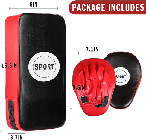 مجموعة قفازات اللكم 2 في 1، وسادات التركيز على قفازات الملاكمة، وسادة ركل التايكوندو، مجموعة وسادة ذراع درع الضربة القابلة للتعديل للملاكمة، الكيك بوكسينغ، الكاراتيه، الملاكمة التايلاندية، تدريب الفنون القتالية المختلطة in Kuwait