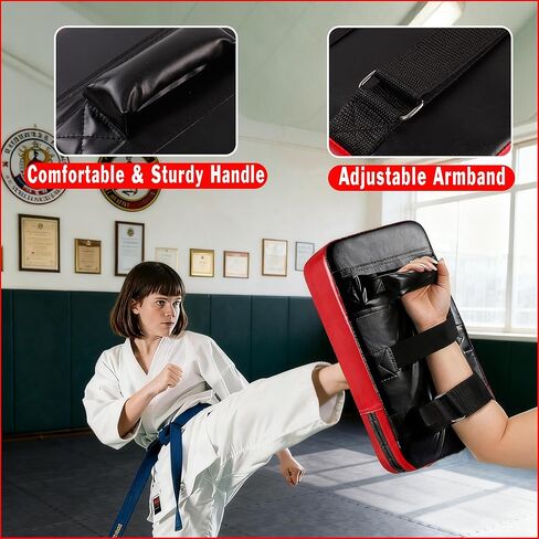 مجموعة قفازات اللكم 2 في 1، وسادات التركيز على قفازات الملاكمة، وسادة ركل التايكوندو، مجموعة وسادة ذراع درع الضربة القابلة للتعديل للملاكمة، الكيك بوكسينغ، الكاراتيه، الملاكمة التايلاندية، تدريب الفنون القتالية المختلطة in Kuwait