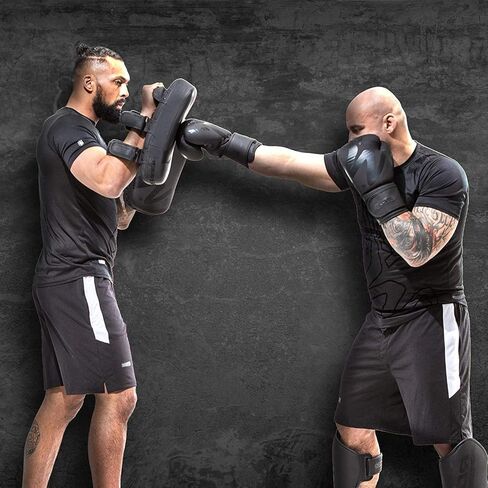 RDX MMA Thai Pad for Target Training, Convex Skin Leather Curved Kickboxing Strike Shield, Coaching Boxing, Muay Thai, Martial Arts, Karate, Taekwondo, Punching in Saudi Arabia
